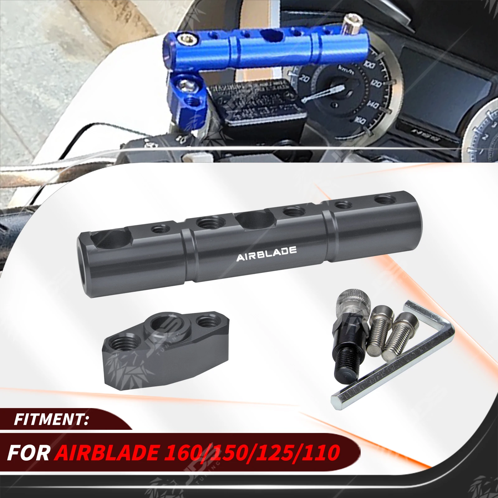 For HONDA AIRBLADE 160/150/125/110 Multifunction Cross Bar Handlebar Crossbar Phone GPS Extension Holder Accessories Parts