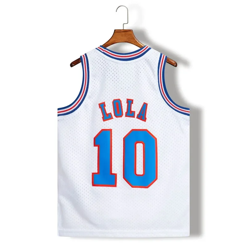 Space Jam Kids LOLA 10 TWEETY 1/3 TAZ Movie Tune Squad Child Basketball Jersey Sports Baby Shirt