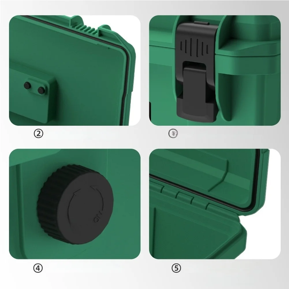 Tool Box Case with Double Compartment Layout and Thick Sealing Strips for Waterproof For Electrician Tool Storage