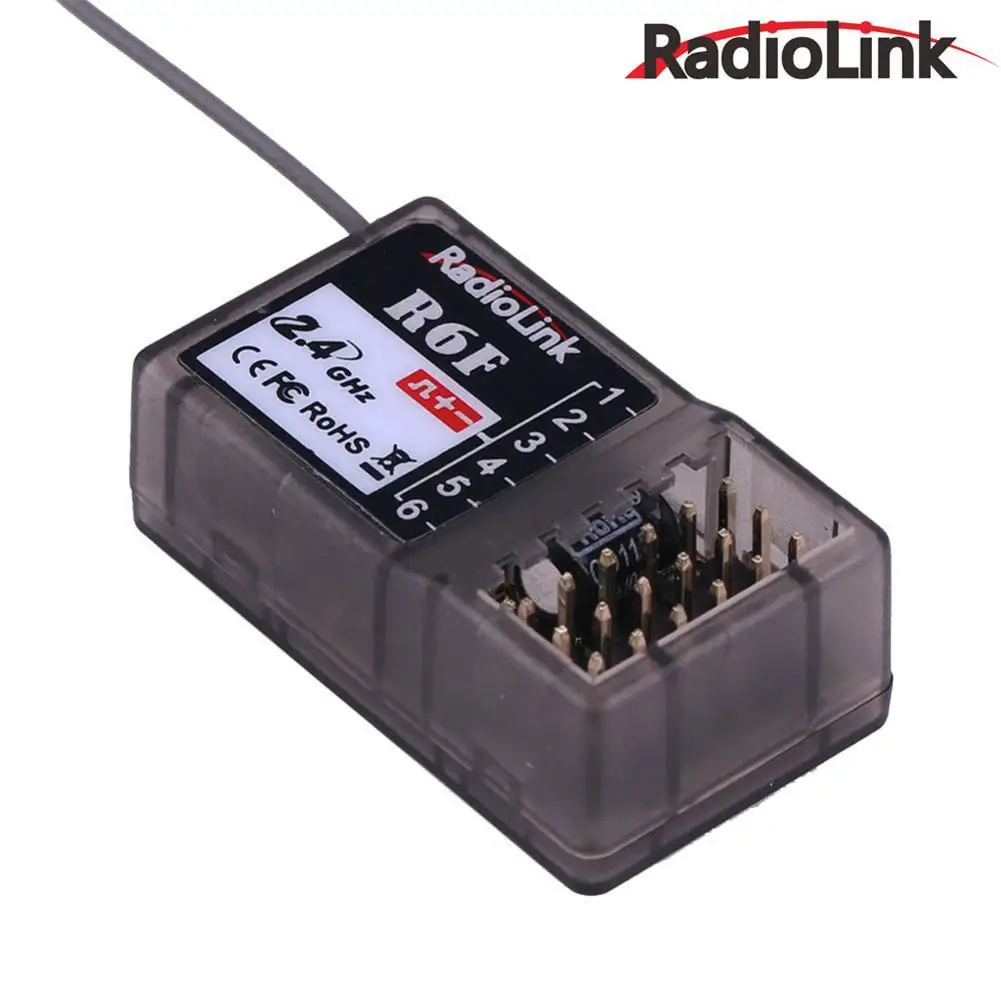 

RadioLink R6F receiver 2.4G 6-channel car gun support high voltage servo