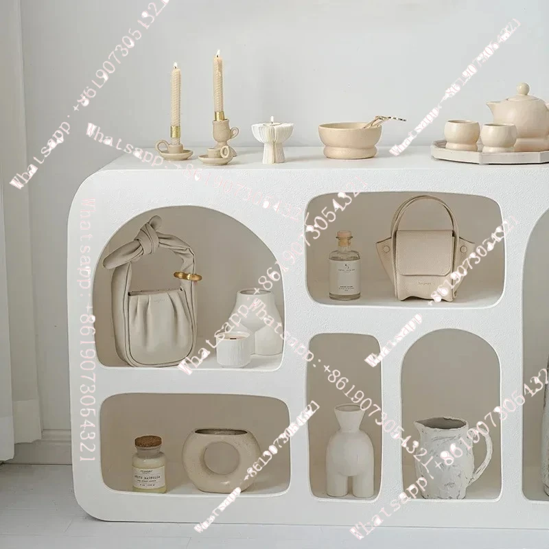 

New Home Decor Nordic Modern Porch Shelves White Living Room Display Cabinet Storage Shelf for Decoration
