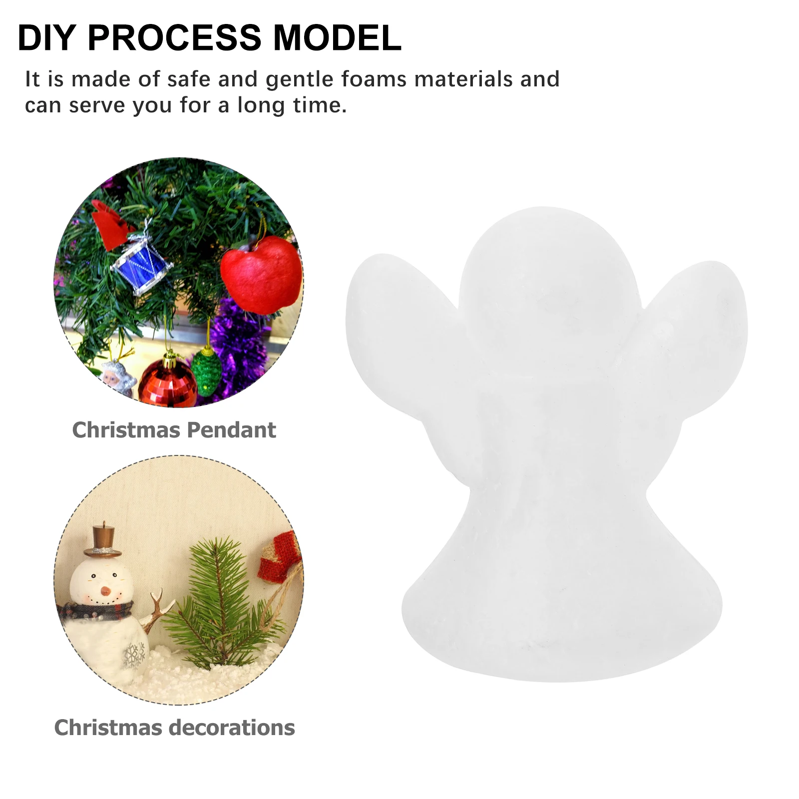 

30Pcs White Foam Angel Shapes DIY Painting Materials Creative Wedding Decoration Polystyrene Foam Craft Supplies