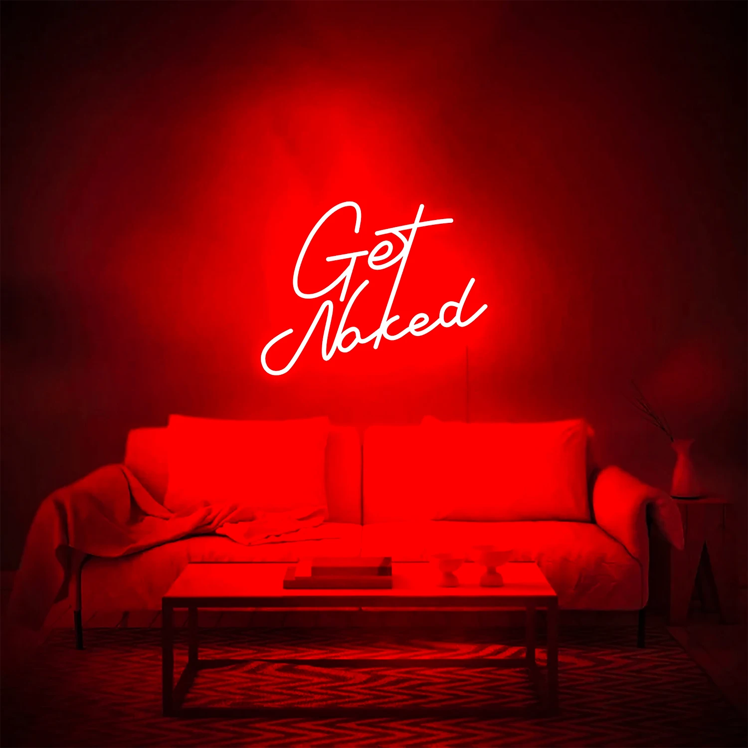 Get Naked Neon Sign Home Decor Custom Bedroom Living Wall Glow Art Deco Men Women Sexy Ambiance Lights Sexy Text Special custom