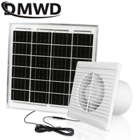 Solar 12V Exhaust Fan Air Blower High Speed Ventilator Energy-saving Anti-Mosquito Design Kitchen Bathroom Chicken/Duck Coop