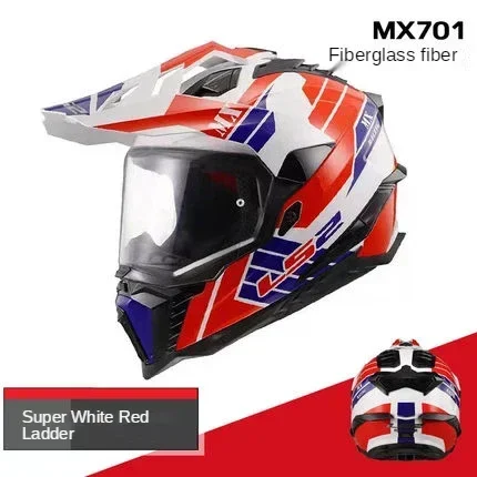 LS2 MX701  Professional Off road Motorcycle Helmet ls2 Carbon Fiber Dual lens motocross helmets capacete casco moto casque