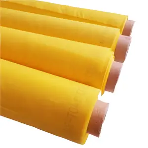 Silk Screen newest Fabric Yellow with Orange