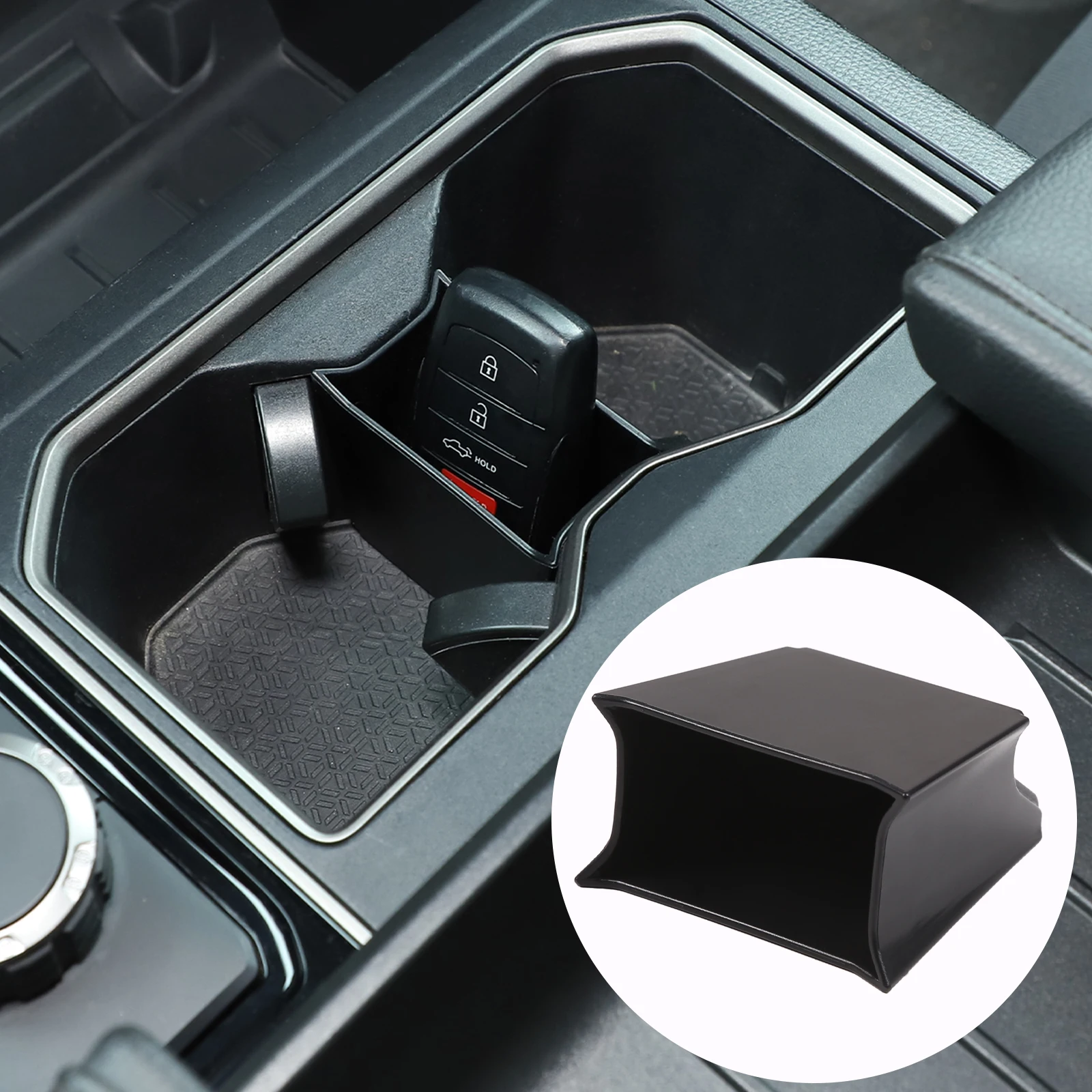 

For 2022-2023 Toyota Tundra/Sequoia center control cup holder divided storage box ABS (low version)