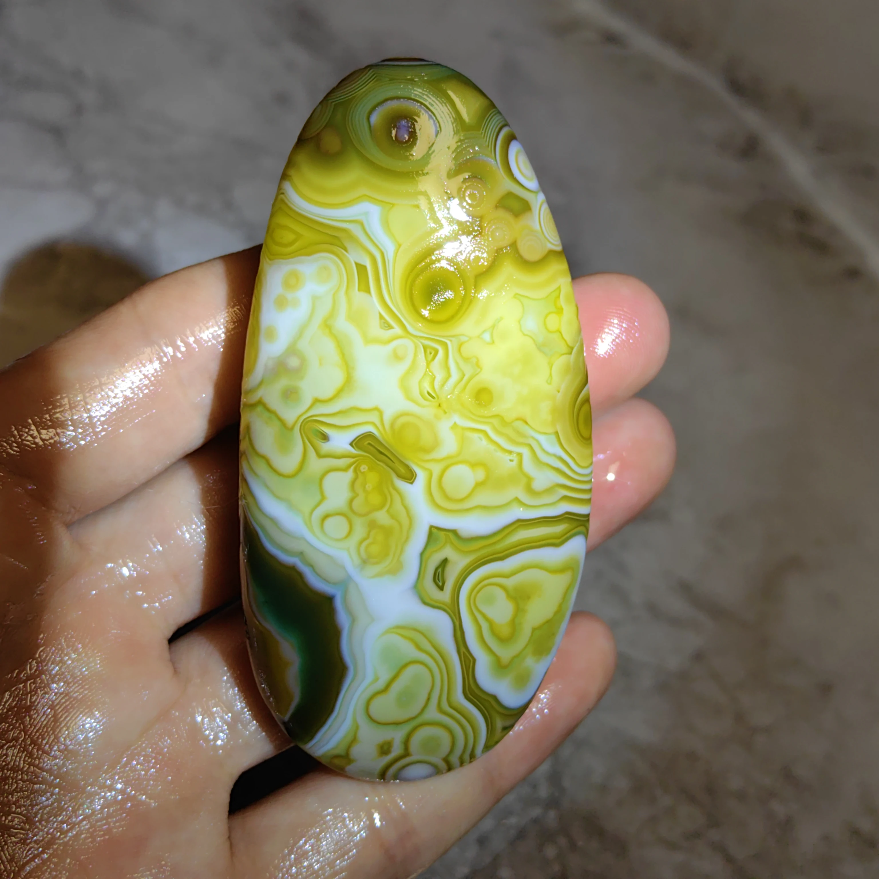 Gobi Sardonyx Unprocessed Agate Divine Eye Texture  for Attract Wealth Good Luck Ward Off Evil Amulet Jewelry DIY Decoration