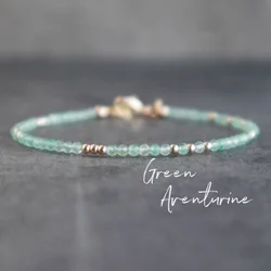 Green Aventurine Bracelet, Lucky Bracelet, Gemstone Bracelets for Women, Dainty Bracelet, Real Aventurine Jewelry, Gift for Wife