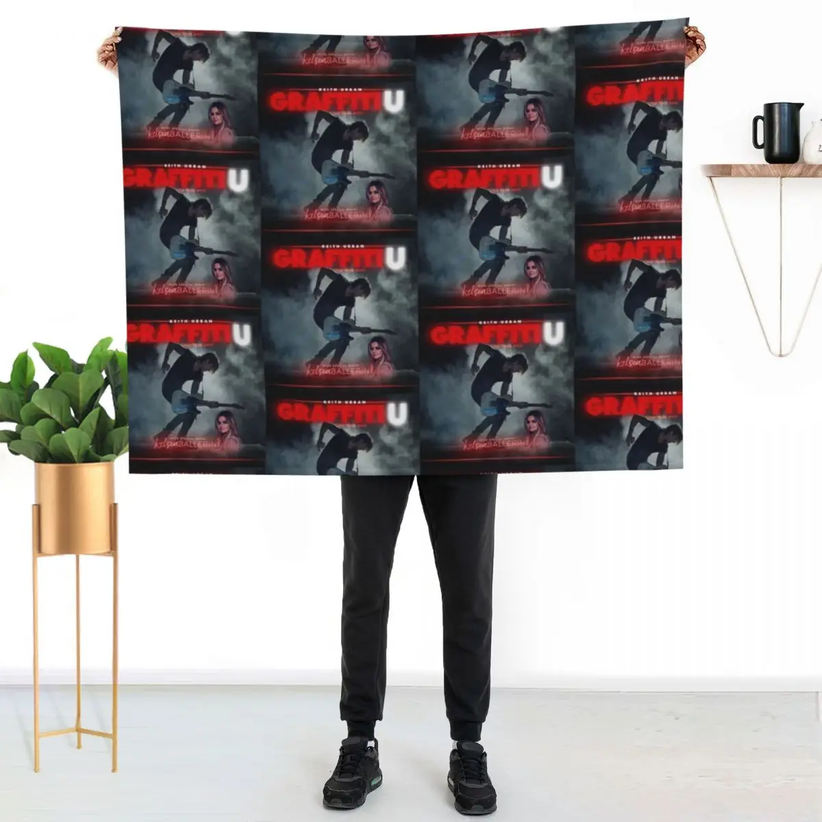 Keith Urban tour kel5 2019 Throw Blanket Picnic wednesday Stuffeds Sofas Furrys Quilt Blankets