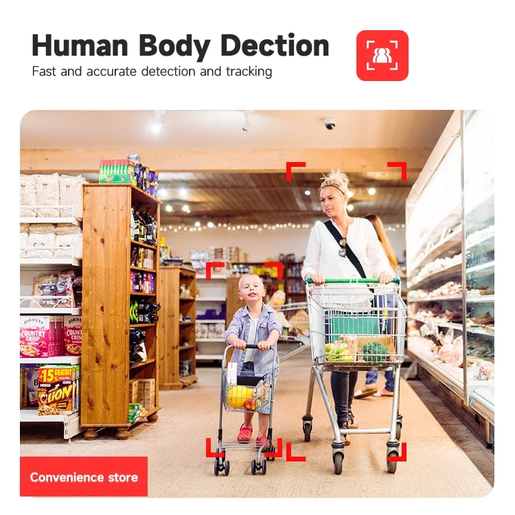2026 Human Vehicle Detection AI 4K Turret Full Color Image Ip Camera  Imx415 Exmor 4k