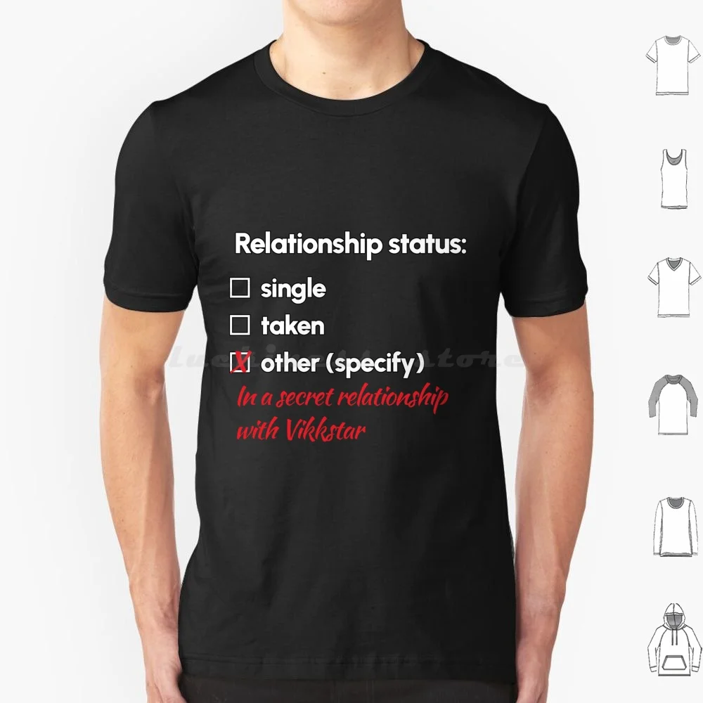 Vikkstar-Relationship 2 T Shirt Cotton Men Women DIY Print Quote 2girls1shirt Fun Humor Couple Relationship Video Games Youtube