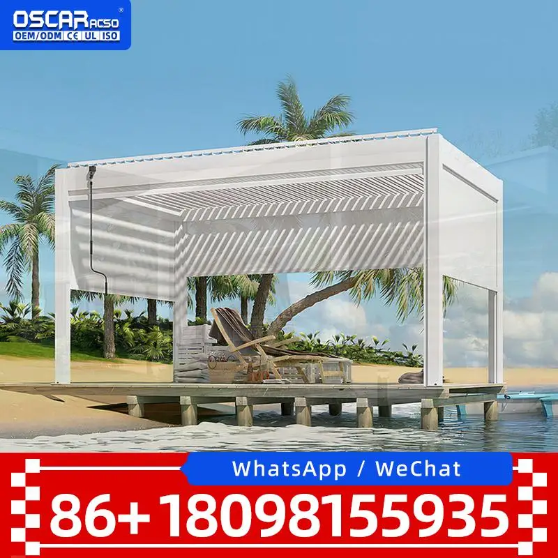 3x3 4x4 Size Patio Outdoor Installation Structures Louvre Roof Pergola Design Concepts Price for European Backyards and American