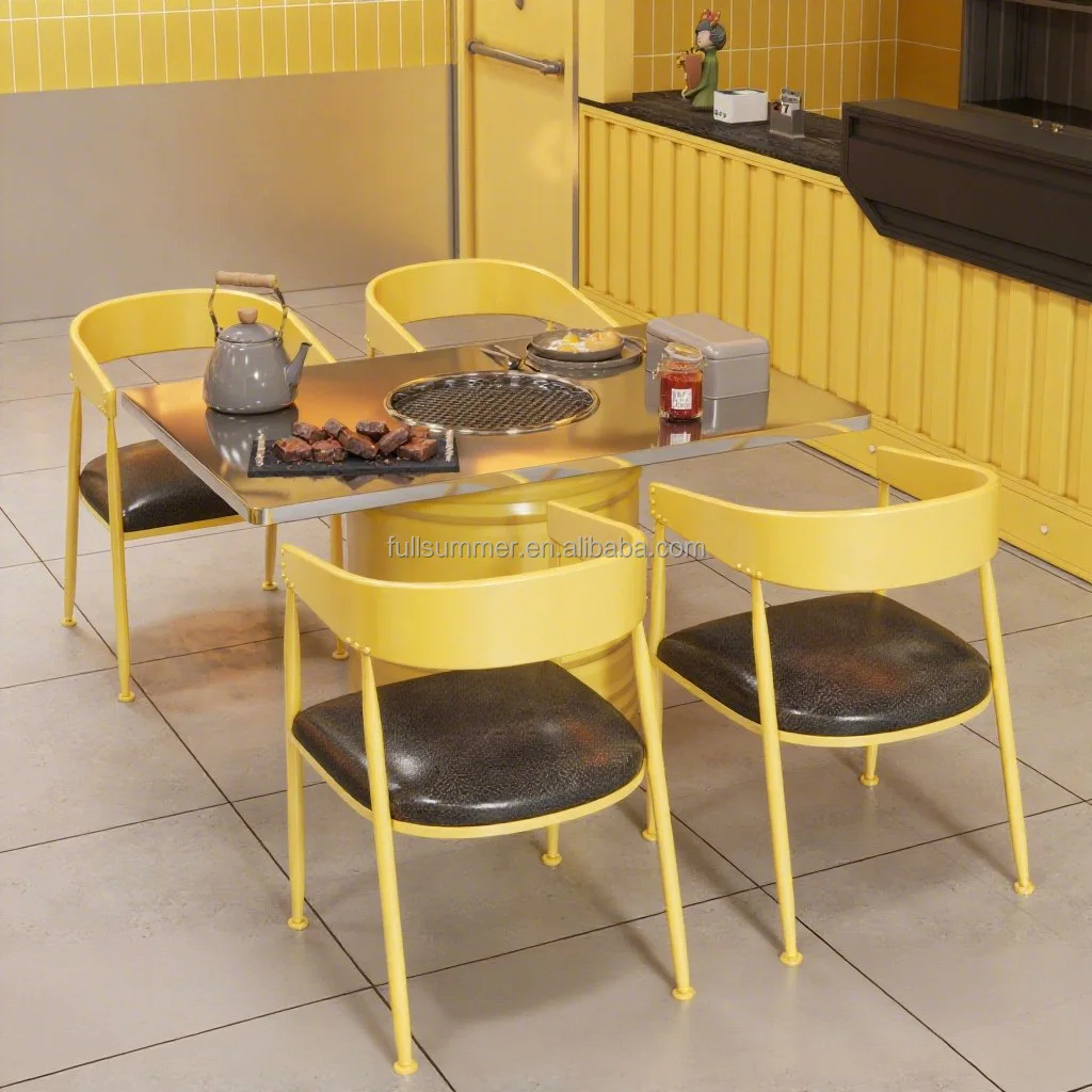 FULLSUMMER Industrial Style Creative Bar Oil Drum Cafe Container Iron Set Restaurant Chairs Set Dining Chair