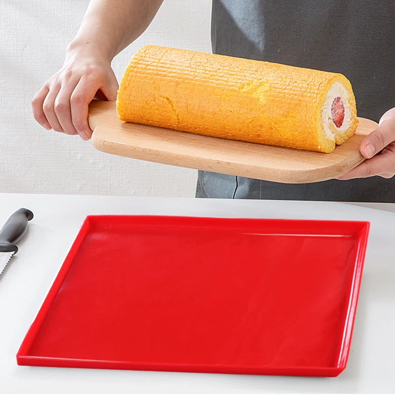 Silicone Baking Mat Swiss Roll Mat Non-Stick Cake Tray Cake Roll Pad Oven Mat Bakeware Baking Inserts Sheet Kitchen Accessories