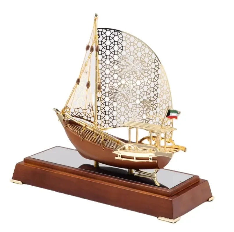 Custom Metal Die Cast Luxury Business Sailing Boat Model Yacht model  For Office Decoration Business Gift