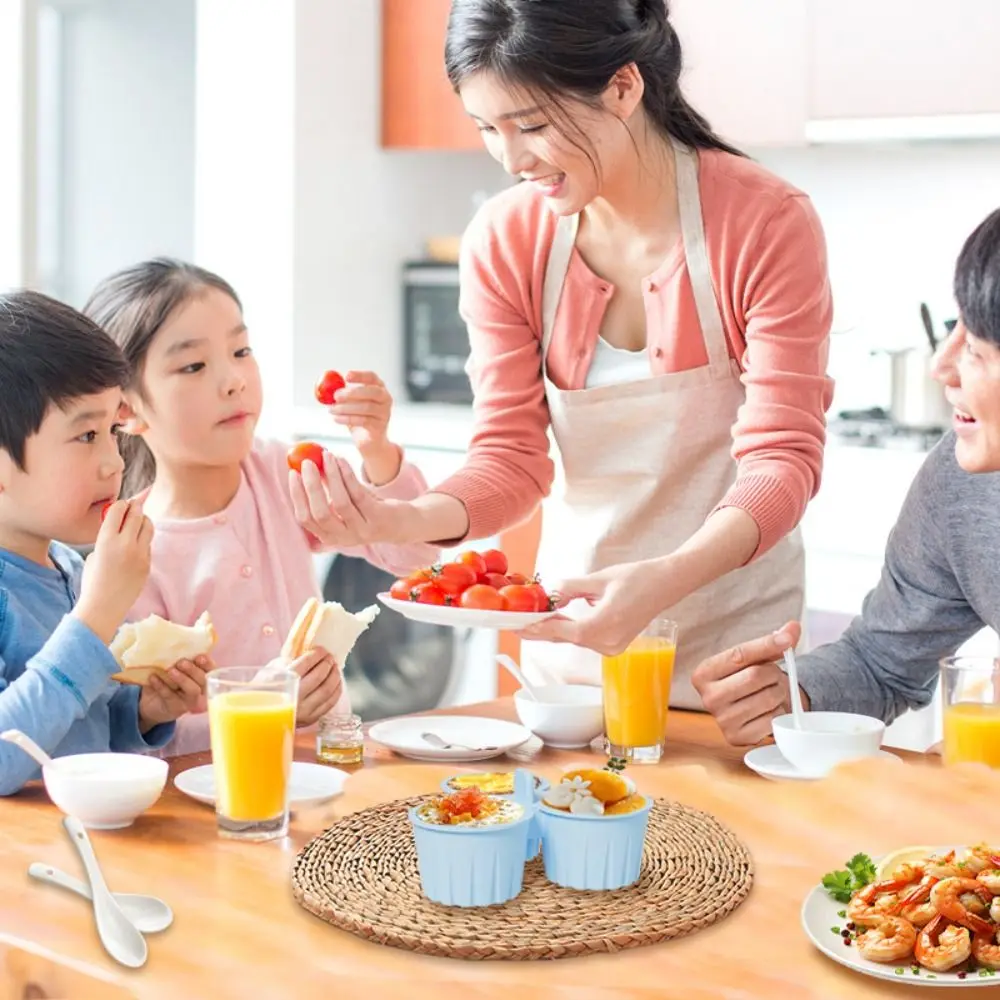 

New Silicone Air Fryer Egg Mold 3 Grids Easy to Clean Air Fryer Baking Cup Multi-functional Durable Food Container Kitchen