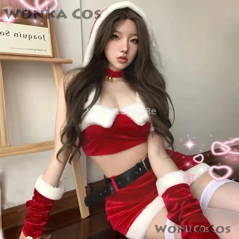 Hot Christmas Outfit Super Sexy Santa Cosplay Costumes For Women Holiday Party Club Performance Photoshooting Seductive Tempting