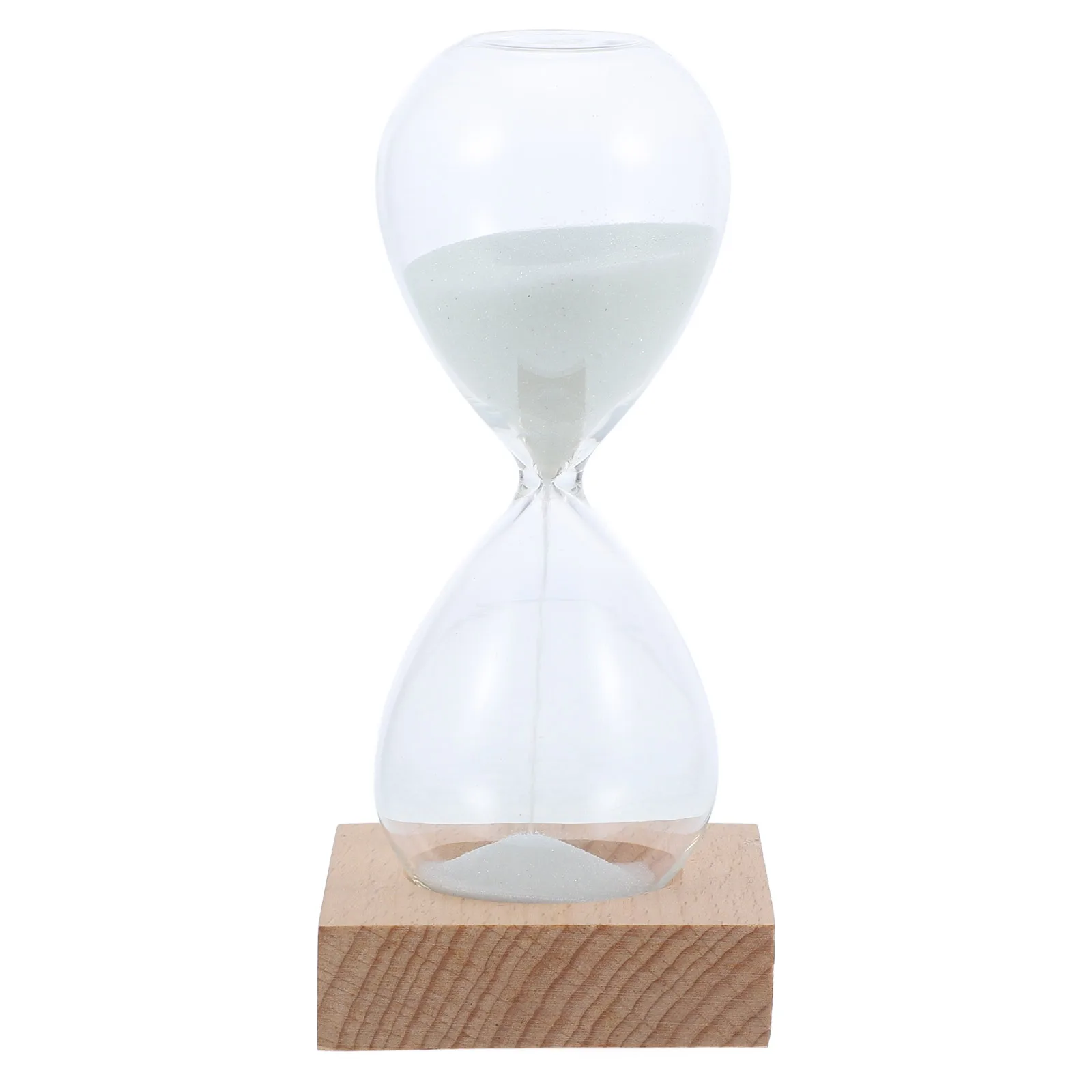 

Glass Hourglass Timer Desktop Sandglass Transparent White Child Study Toy Patience Exercise Yoga Kitchen Bar Item High Quality
