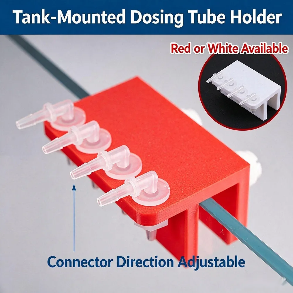 VASTOCEAN Dosing Pump Hose Fixing Bracket, Aquarium Pipe Holder Tube Clamp For Seawater Reef Tank, Compatible With Jebao Kamoer