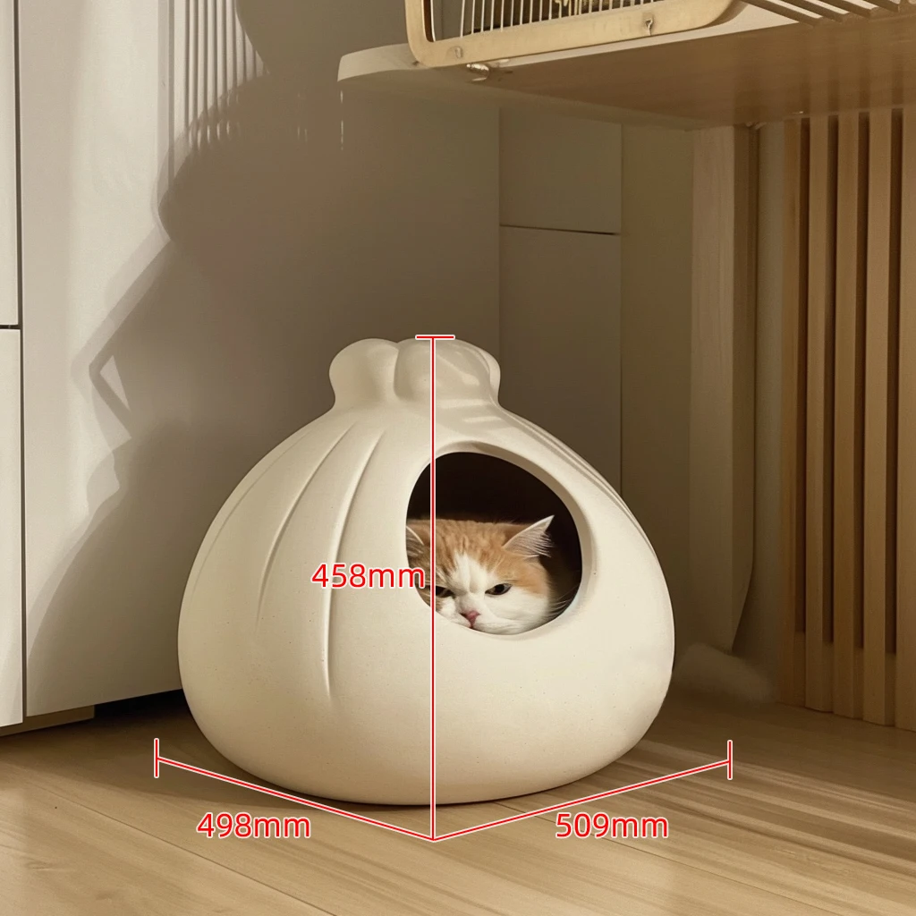 

Qifu Intelligent Furniture Co., Ltd. High quality Mantou shaped cat nest Modern pet furniture interior decoration Cat/dog house