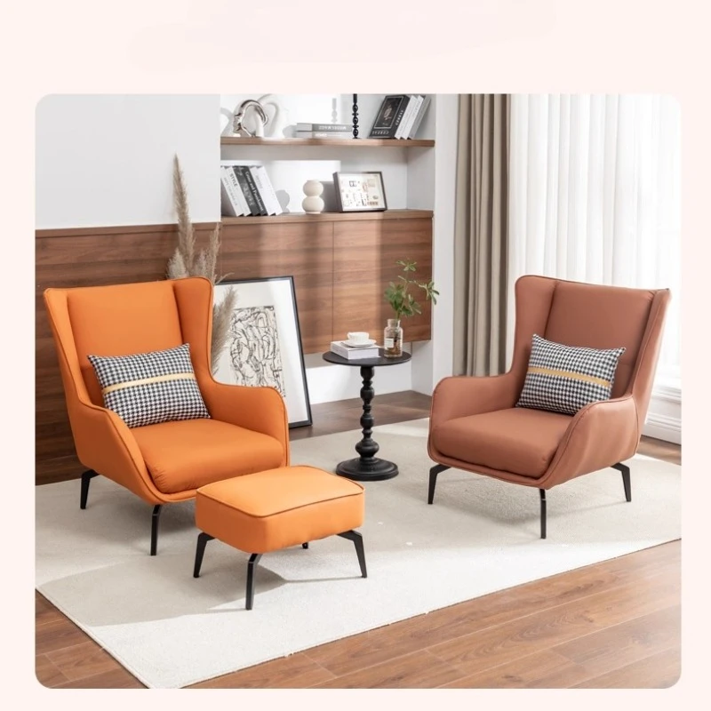 

Italian luxury hotel designer single sofa chair leisure living room negotiation reception public area simple Nordic lounge chair