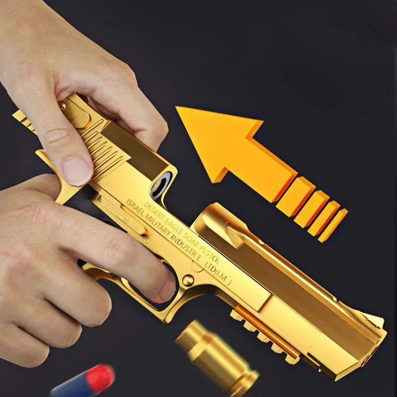 Desert Eagle Toy Gun Shell EjectionAirsoft Pistol, Soft Foam Bullet, Outdoor CS Weapon for Boys and Girls, Shooting Game Gift