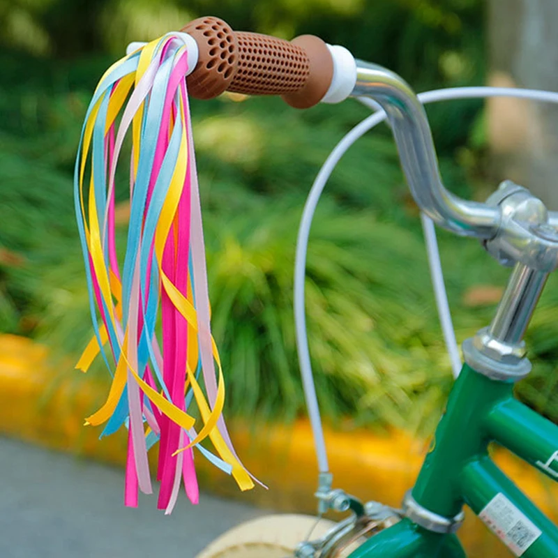 

Colorful Bike Tassels Ribbon Fashion Bike Handlebar Streamers Funny Bicycles Ornaments For Kids Children