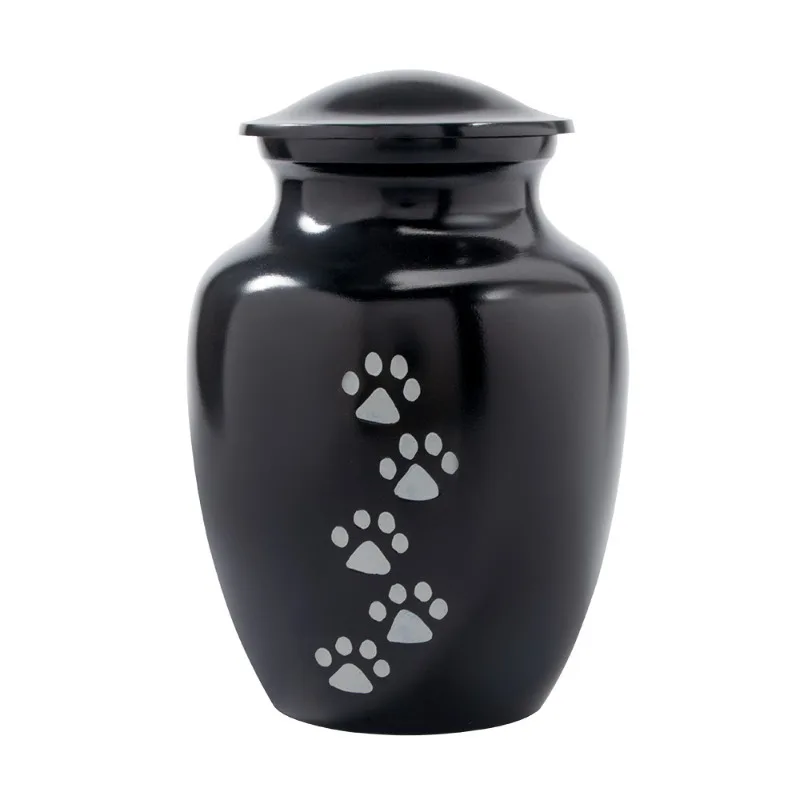 

Pet urn aluminum alloy urn, pet cremation ashes commemorative jar