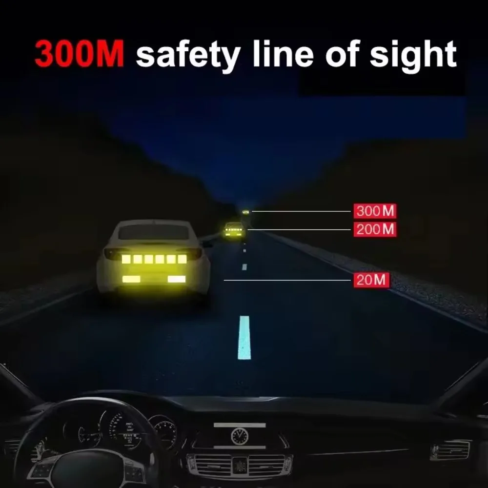 10pcs/set Car Bumper Reflective Safety Strip Stickers Car Reflective Sticker Reflective Warning Safety Tape Night Saftety Mark