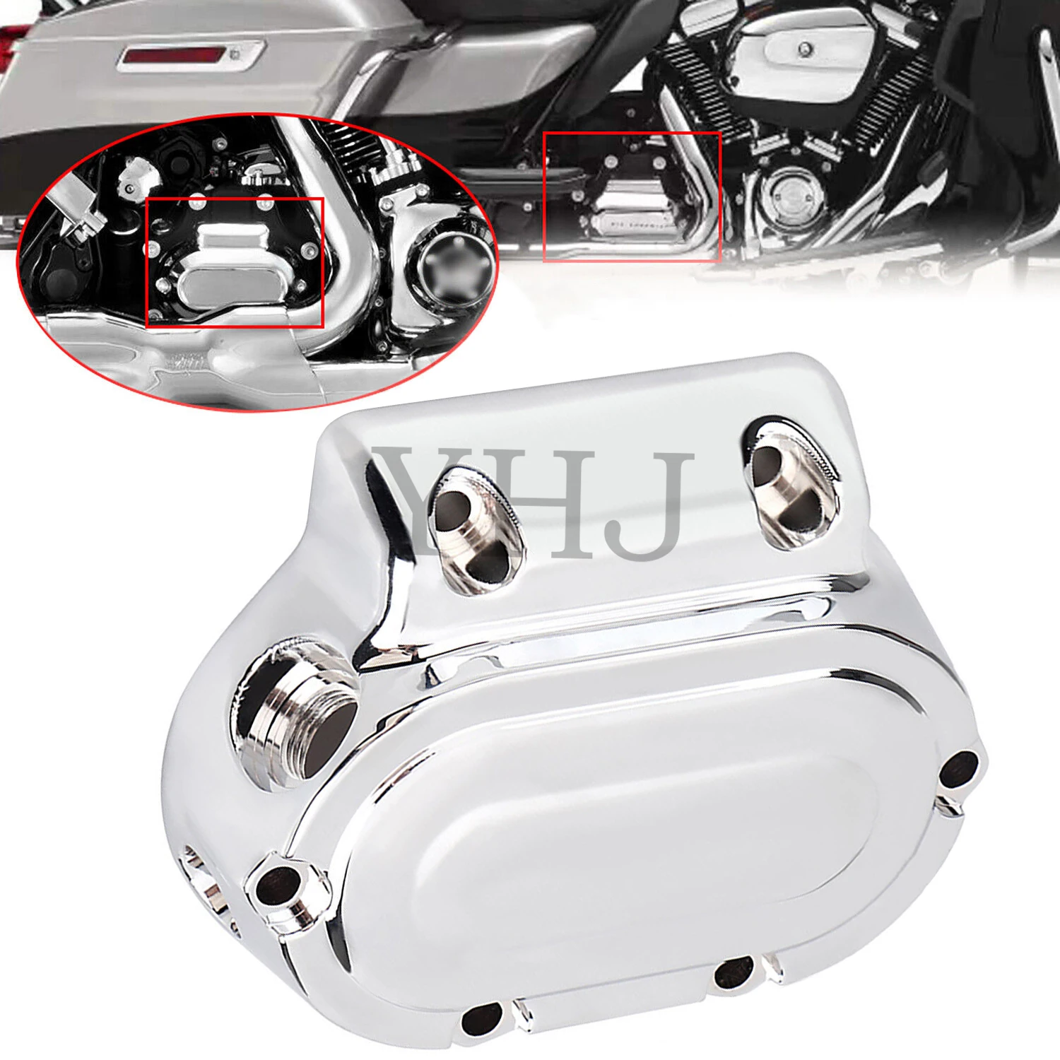 For Harley Davidson All Big Twin 1987-Later (Except FXR) Motorcycle Accessories Aluminum Right Transmission End Cover Chrome