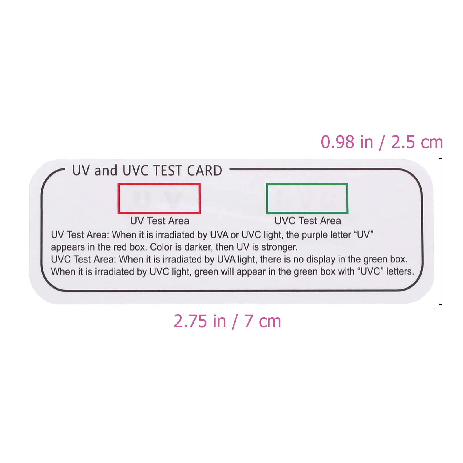 5pcs Uv Test Cards Uvc Uva Light Indicator Strip For Disinfection Box Lamp Testing Paper Detection Tool Indoor Sanitization