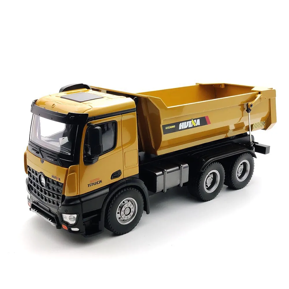 Huina 1582 1/14 10Channels Remote Control Alloy Dump Truck Simulation Loading Engineering Vehicle Model RC Car Adult Boy Toy