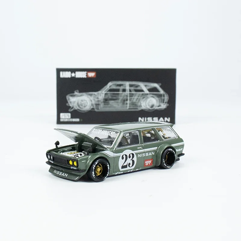 

Kaido + MINIGT 1:64 Model Car Datsun 510 Wagon Alloy Die-Cast Vehicle -Green