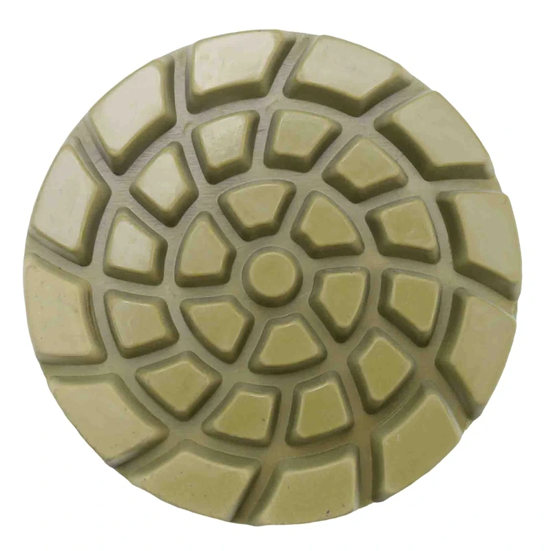 6 PCS Almofadas de polimento de piso de diamante Resina Bond Terrazzo Diâmetro do piso 4 polegadas