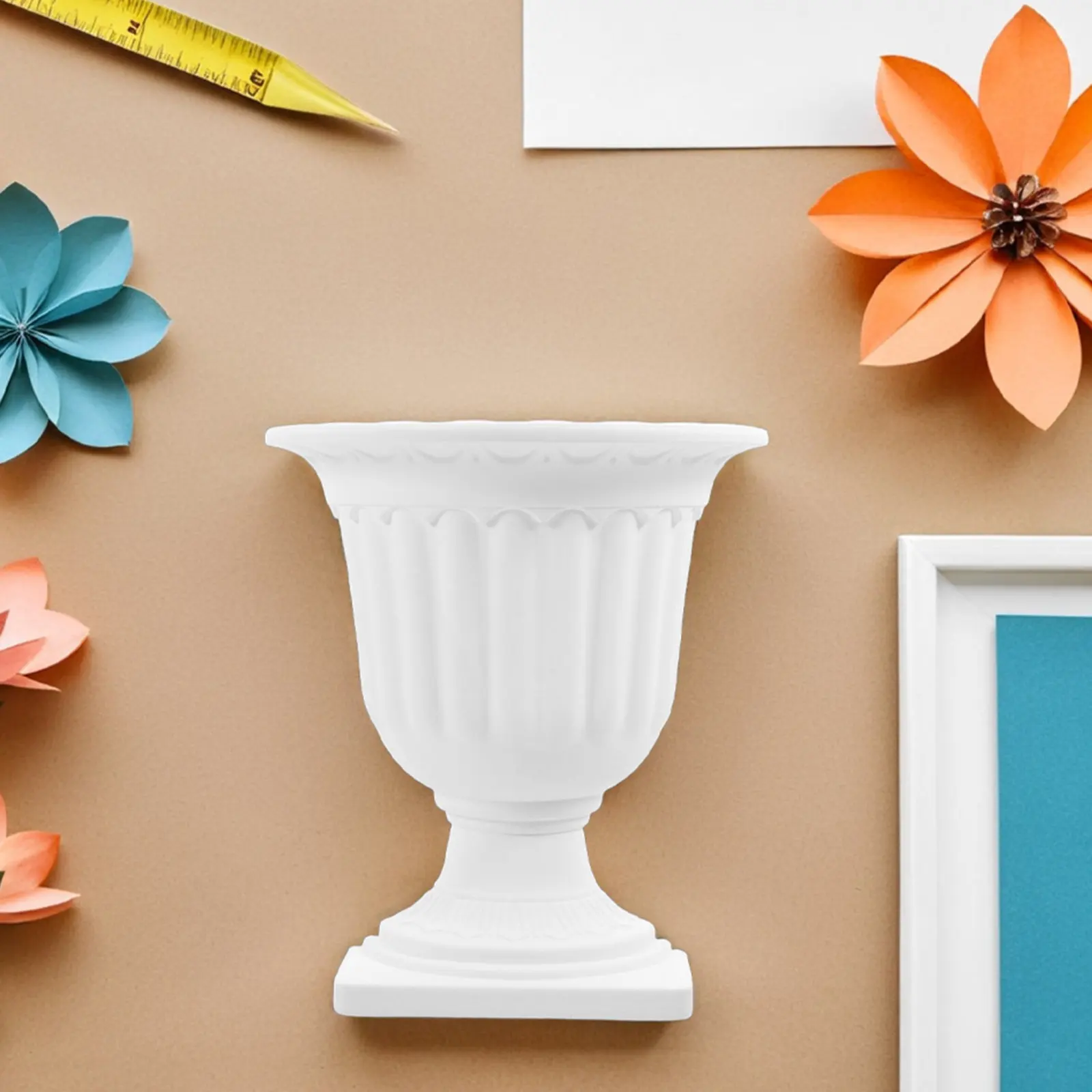 Creative Half Vase Wall Mounted Floral Decor Vintage Plaster Rustic Farmhouse Wall Flower Vase Living Room Study Office Indoor