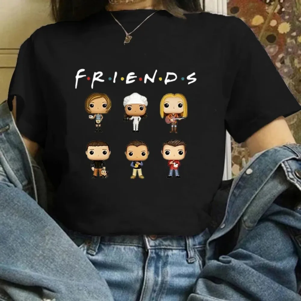 Camiseta de la serie de Tv Friends para mujer, remera estampada Harajuku Unisex, camiseta de Manga Y2k, Tops Vintage kawaii para mujer