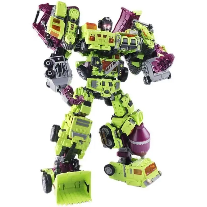 NBK Transformacja Robot KO Wersja G1 Devastator Figurka Akcji Koparka Ratownictwo Skrobak Hak Kombinezon Kolekcja Model Samochodu Zabawki dla Dzieci