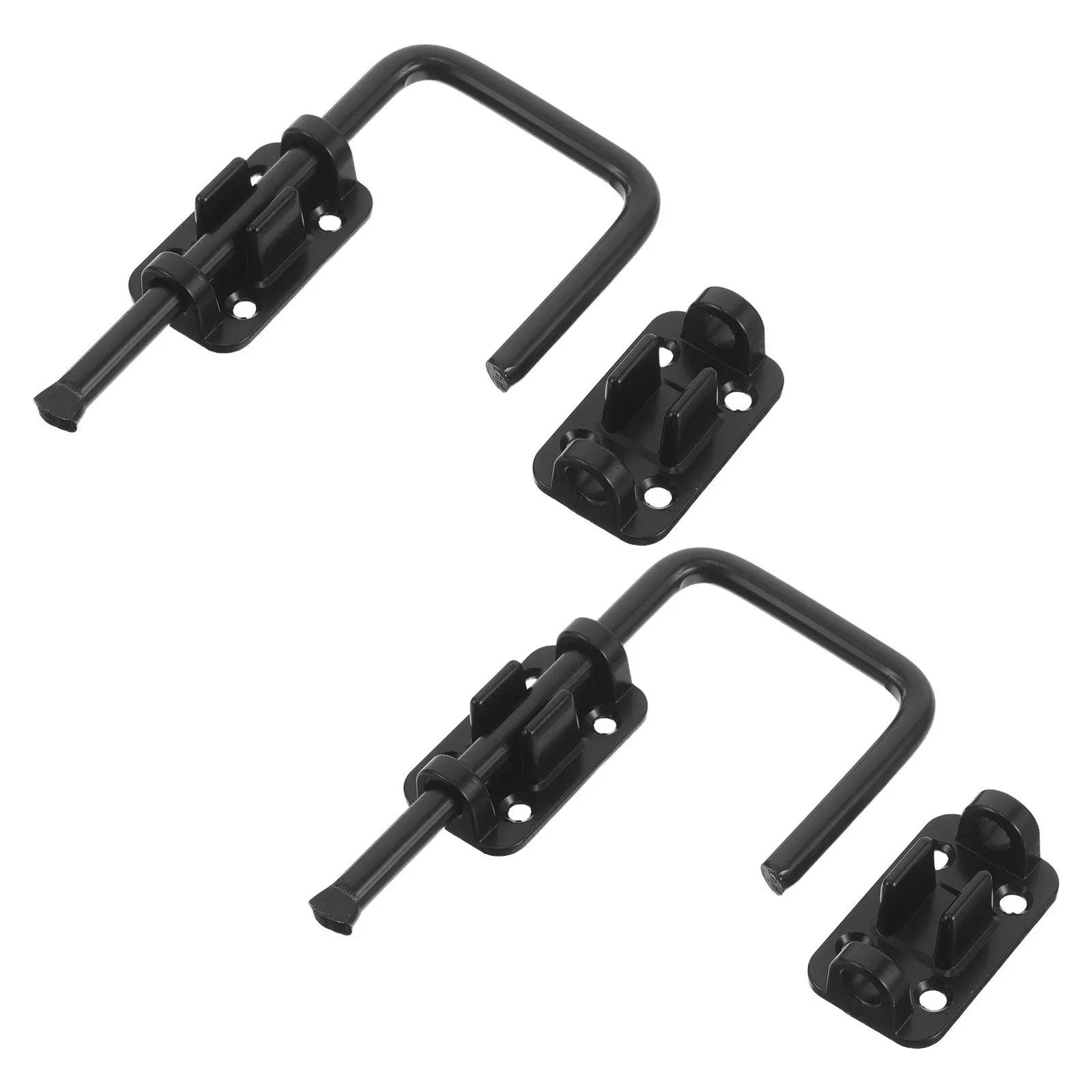 

Комплект из 2 черных замков-защелок для раздвижных стеклянных дверей, регулируемый, простой в установке, для патио и межкомнатных дверей