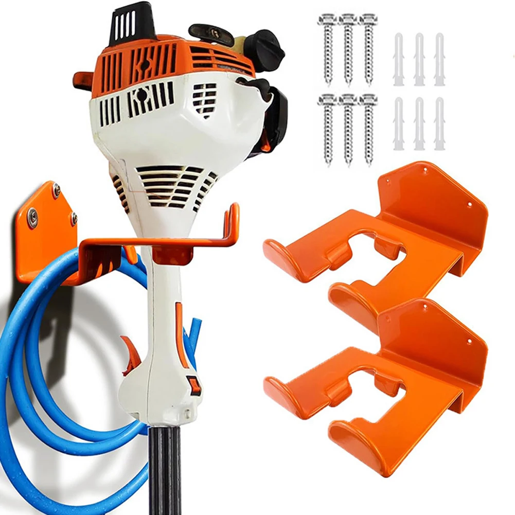 

Garage Organizer Trimmer Rack Wall Mounted Garden Power Tool Hanger Hook Rust Proof Hedge Weed Whackers Holder for Grass Trimmer