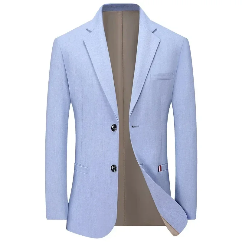 

B.A3749 Business Coat Mid Length Cardigan Work Office Coat ong Sleeve Single Button Men Suit Jacket