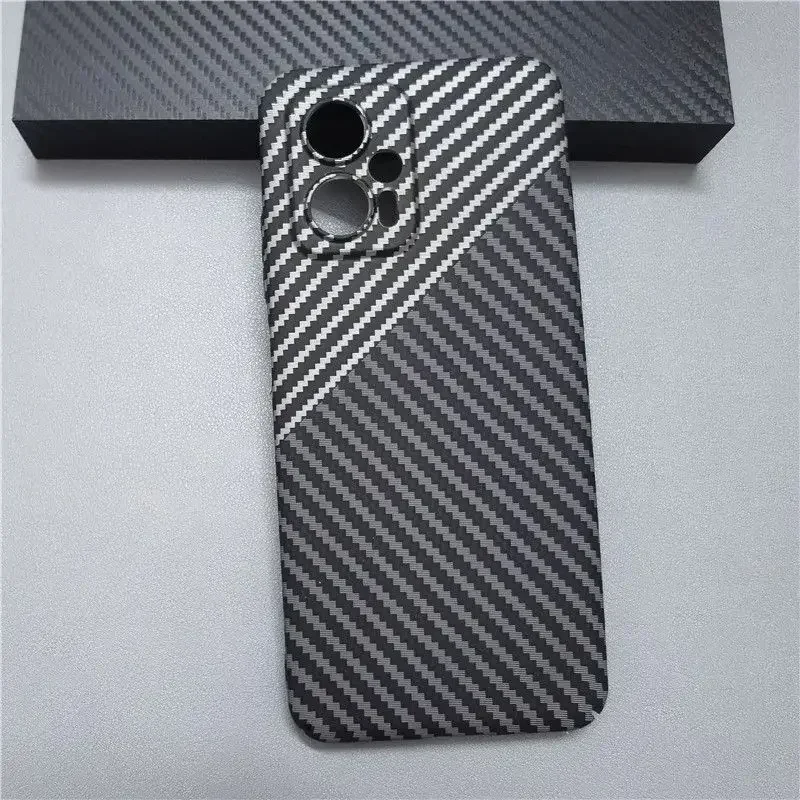 

For Xiaomi Redmi Note 12 Turbo Case Carbon Fiber Stripe Acrylic Material Phone Cover For Redmi Note12 Pro Plus Shockproof Bumper