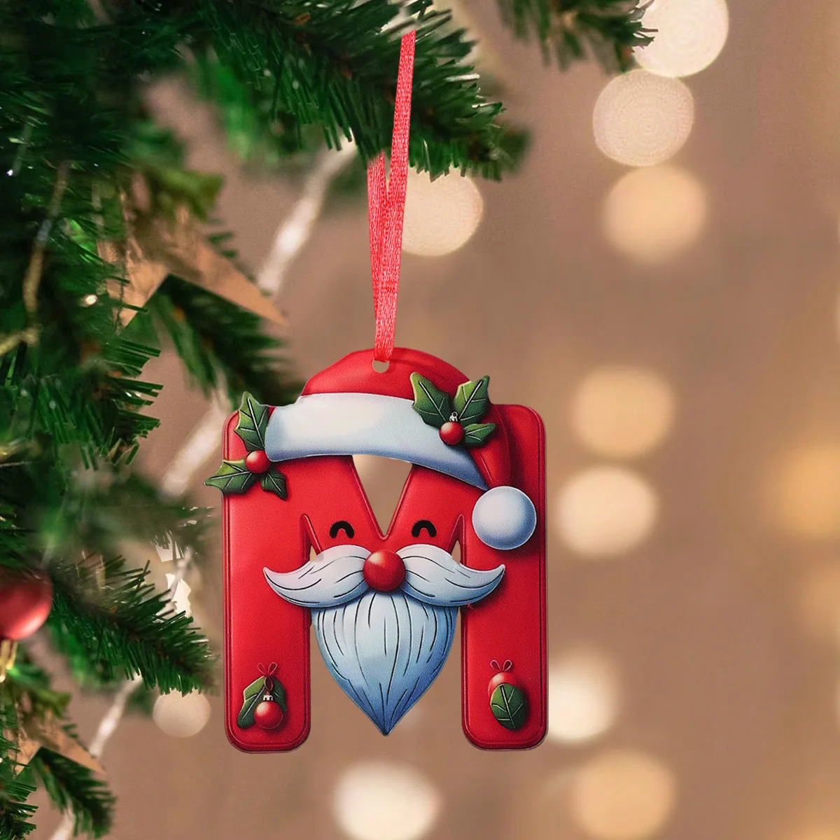 Christmas Santa Claus Letter Pendant Christmas Decor For Home 2024 Xmas Tree Hanging Favor Navidad Natal Noel New Year Gift 2025