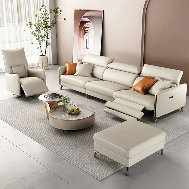 Nordic Luxury Electric Recliner Sofa Lazy Large Living Room Electric Recliner Sofa Apartments Woonkamerbanken Home Furniture