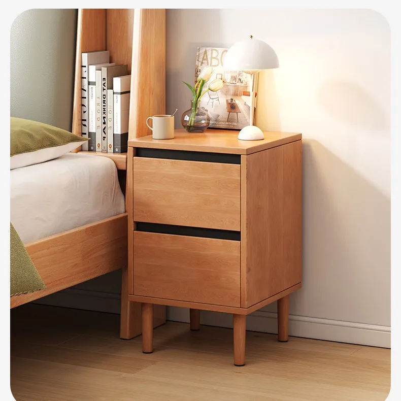 Solid Wood Bedside Table Rack Small Ultra-narrow Locker 2026 New Simple Modern Crevice Storage