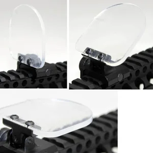 Tactical Flip Up Scope Mount, transparente kugelsichere Objektivschutzschutz, Airsoft -Gewehre, rotes Punkt Sehbehörde Accessoires 8 Hauptverkaufs -Bullet Proof Shield - №2