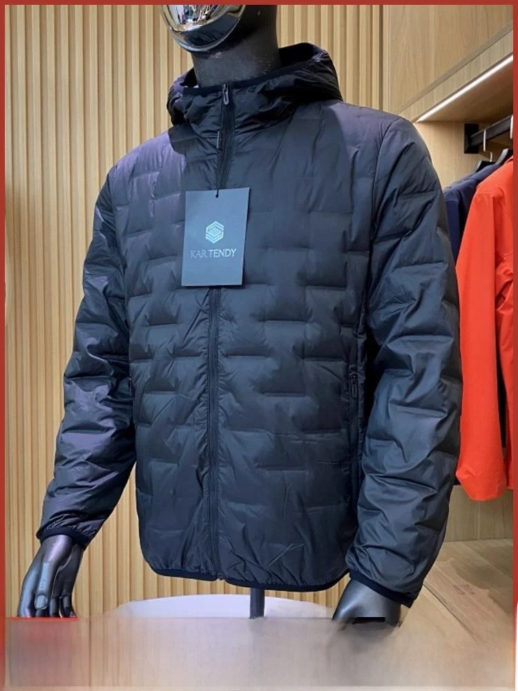 

Lightweight Du down Jaet Loose Fit Hooded Polyester Fiber 90% Du down Fill Power Windproof Warmth for Autumn ...