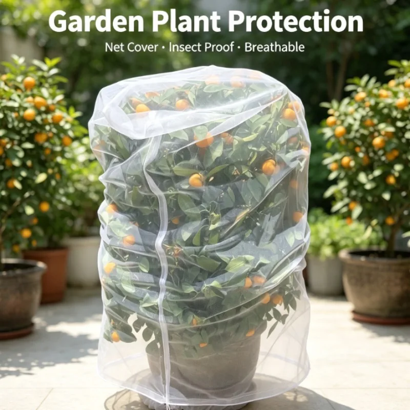 Mesh Cover For Fruit Trees Anti Insect And Bird Netting With Drawstring For Garden Plant Protection Outdoor Use