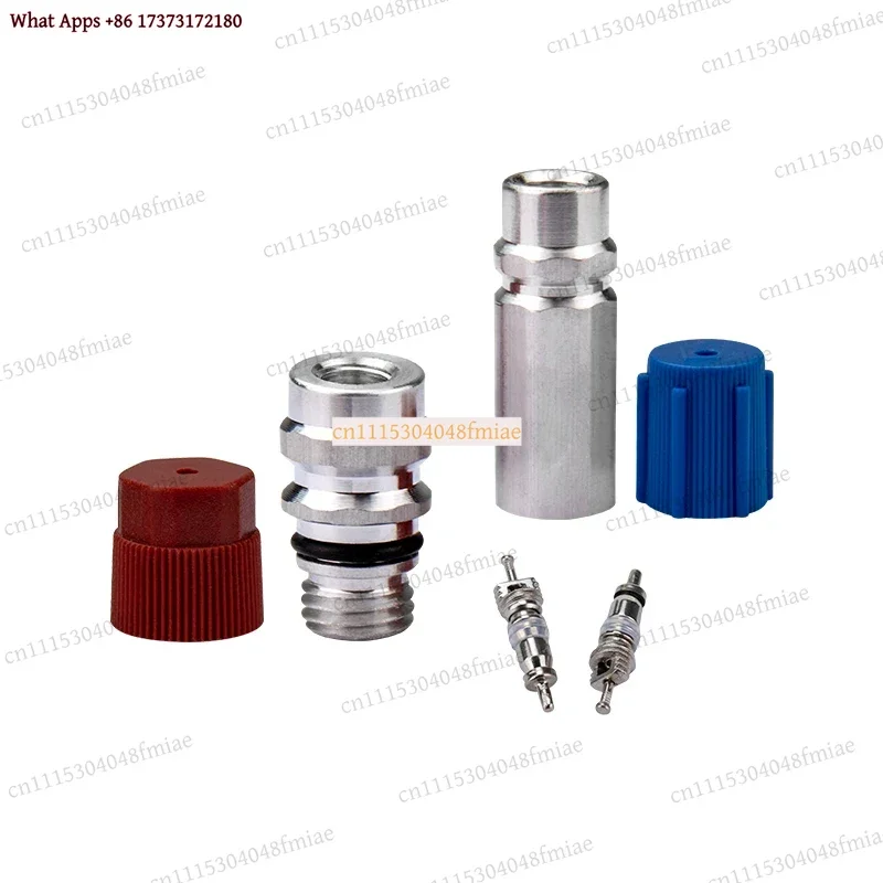 A/C Pipeline Service Port with Valve Core and Cap for Ford Audi Volkswagen Mazda Mercury