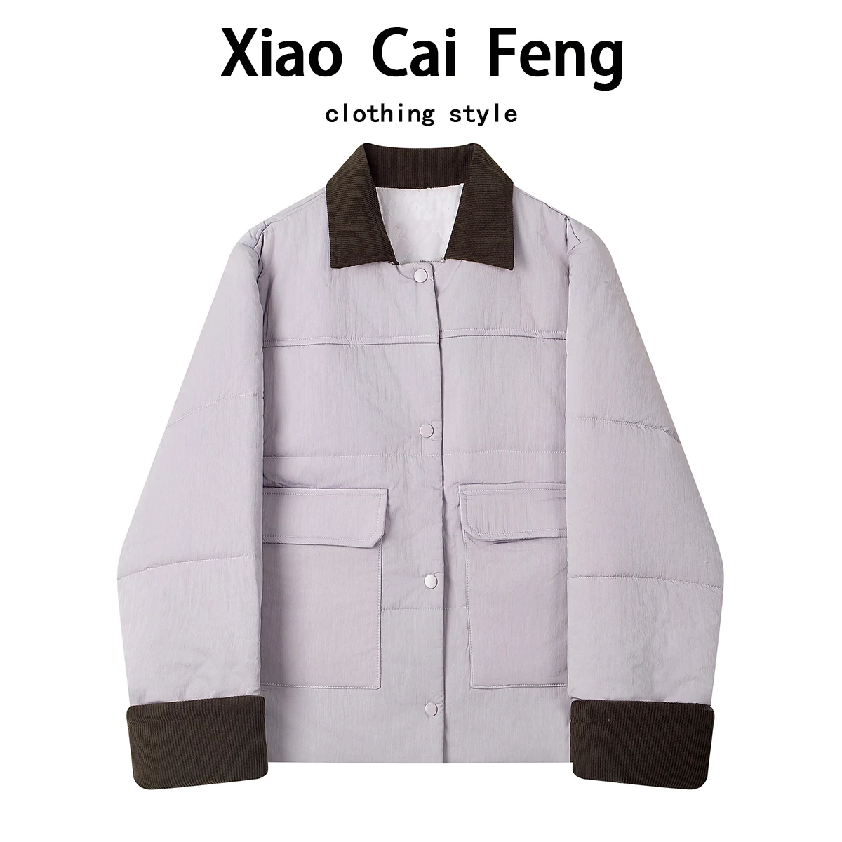 

Женская зимняя куртка-пуховик, свободная теплая хлопковая верхняя одежда с длинным воротником-стойкой на одной пуговице, хлопковое пальто